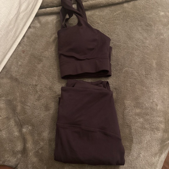 Beyond Yoga Pants - Beyond yoga maroon plum workout yoga set
